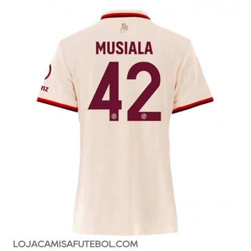 Camisa de Futebol Bayern Munich Jamal Musiala #42 Equipamento Alternativo Mulheres 2024-25 Manga Curta